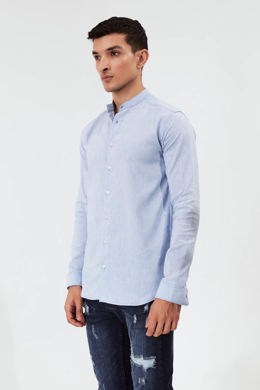 Men Chief Apparel  Men'S Button-Up Shirt Sky Blue ⋆ Popclothesshop